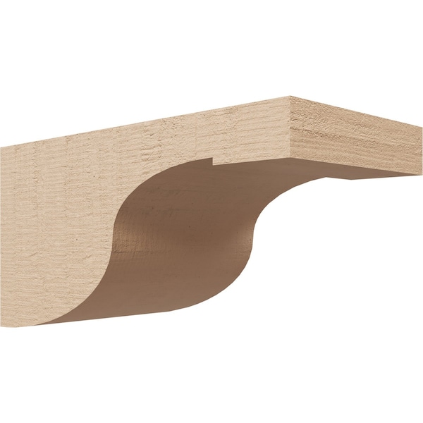 Ekena Millwork 5"W x 10"D x 5"H Wide Del Monte Rough Cedar Woodgrain TimberThane Corbel, Primed Tan CORUR05X10X05DELRCPR - main